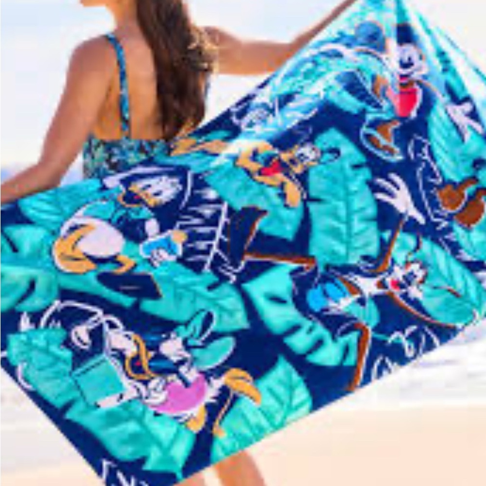 Colorful Cartoon Beach Towel beach day beach trip supply graduation party Disney